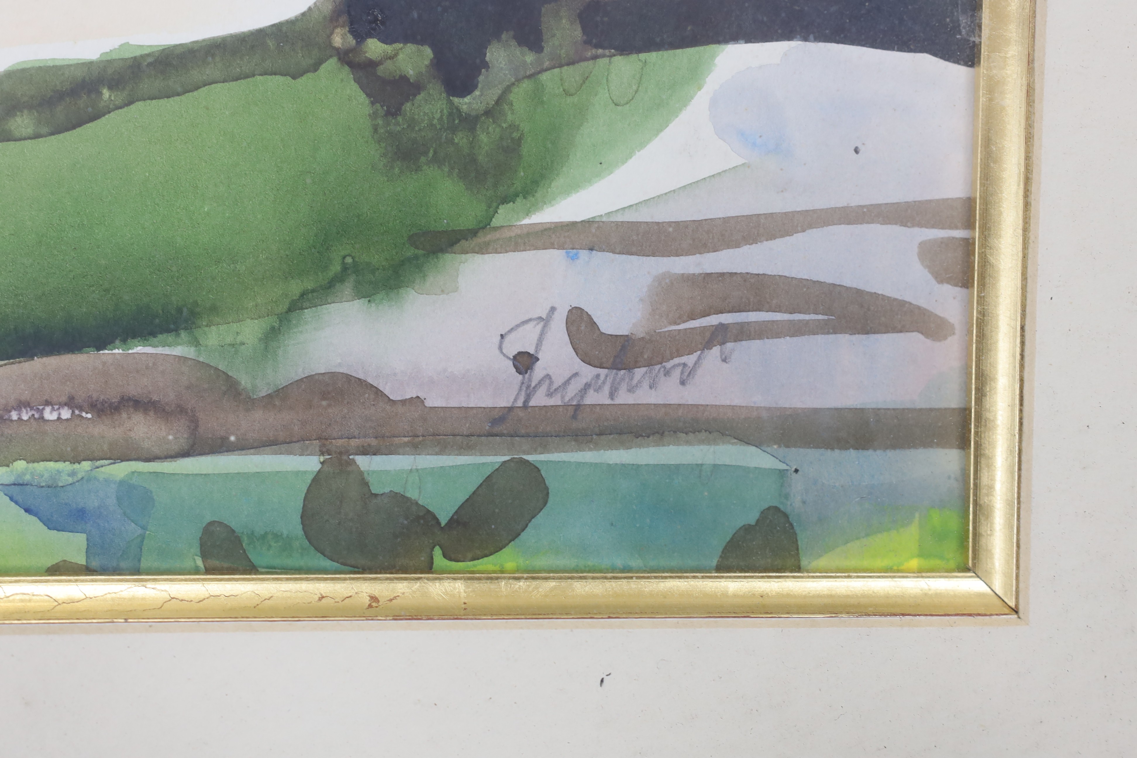Sydney Horne Shepherd (1909-1993), watercolour, Reclining female nudes, signed in pencil, 27 x 44cm